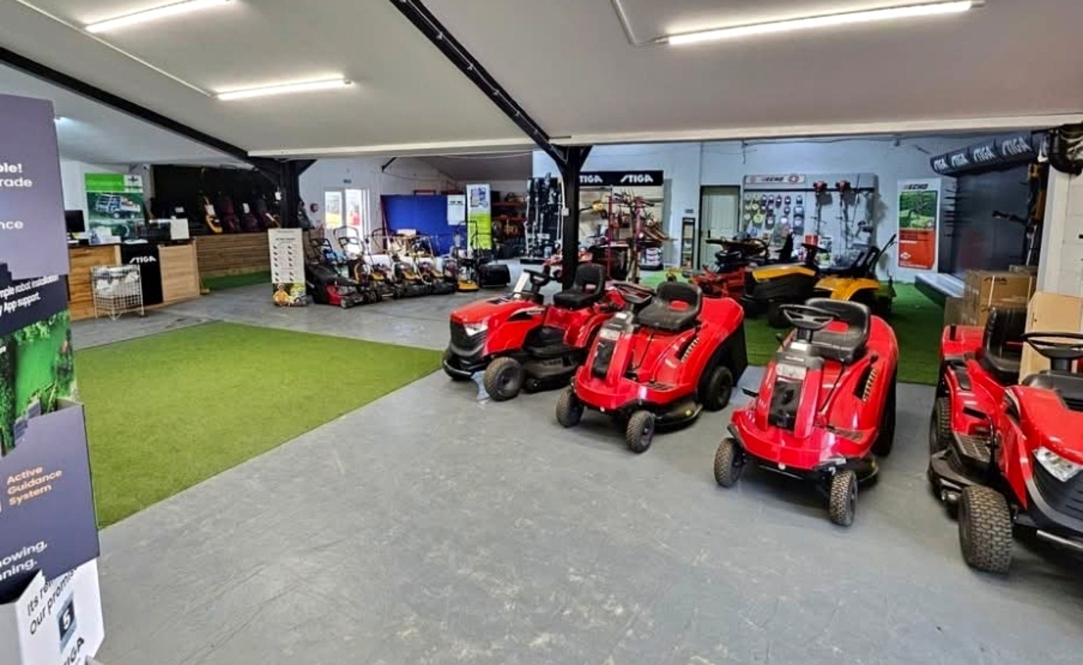 New garden machinery showroom